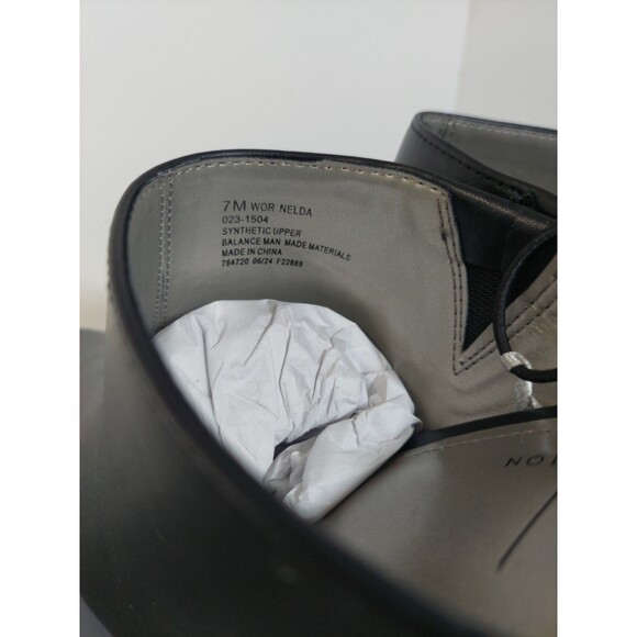 Worthington Women's Size 7 Nelda Mules 7M Black Gold Shiny Heel Slip On - Picture 8 of 13